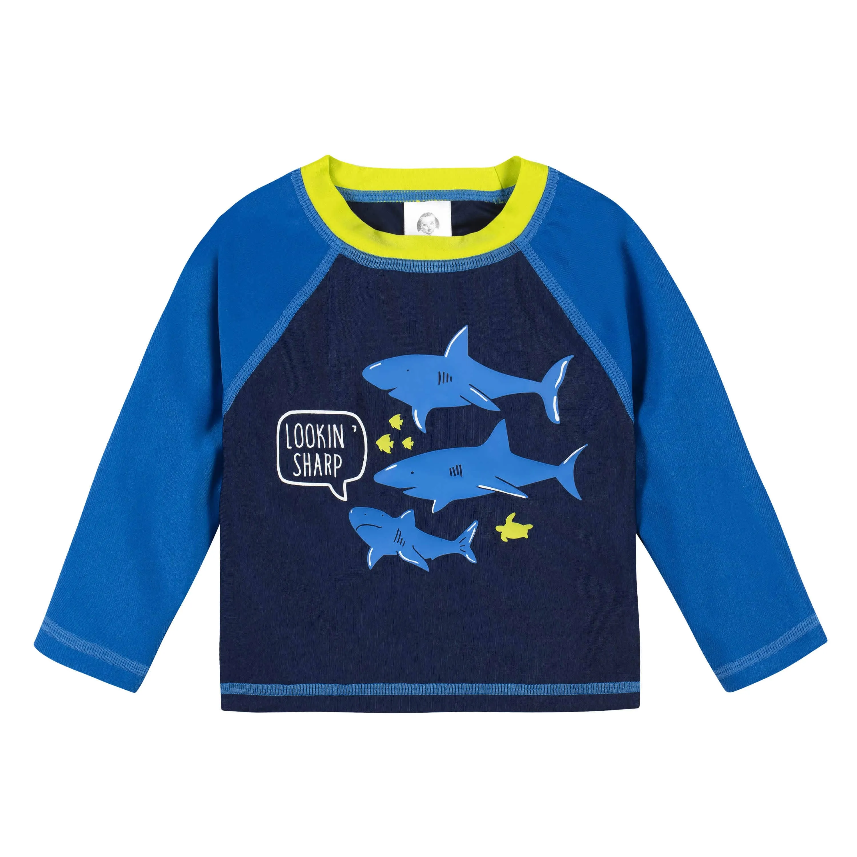 2-Piece Baby & Toddler Boys UPF 50  Shark Zone Rash Guard & Swim Trunks Set