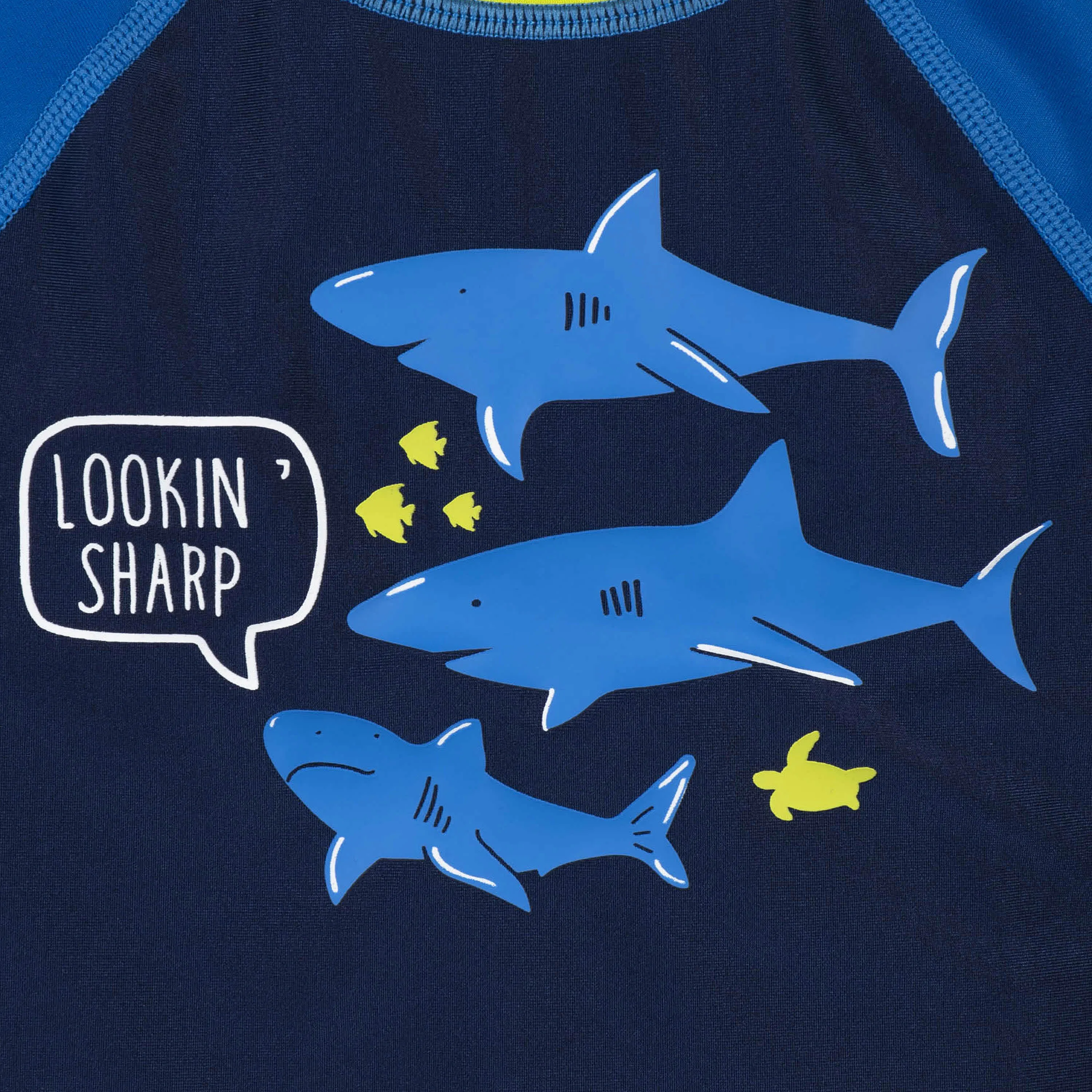 2-Piece Baby & Toddler Boys UPF 50  Shark Zone Rash Guard & Swim Trunks Set