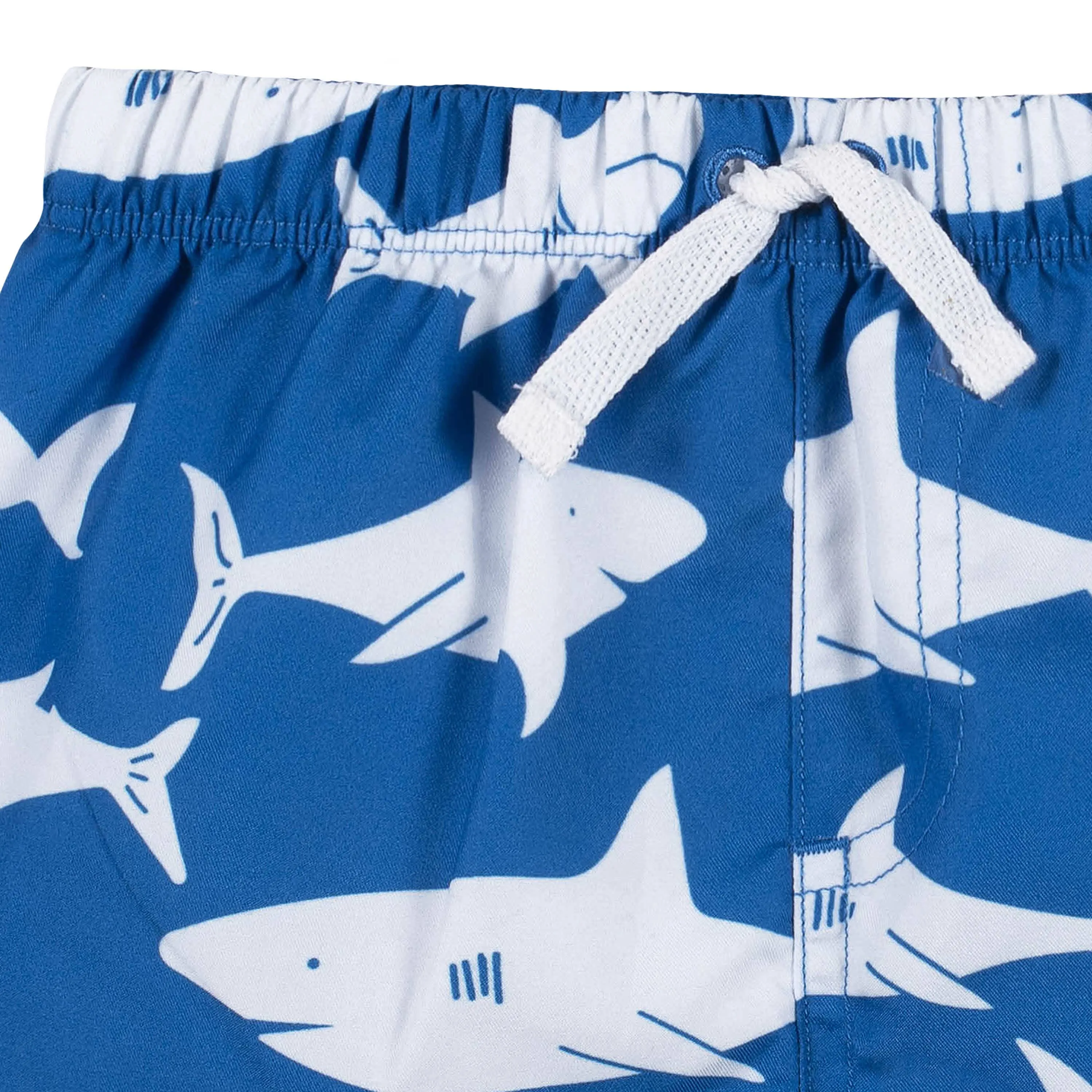 2-Piece Baby & Toddler Boys UPF 50  Shark Zone Rash Guard & Swim Trunks Set