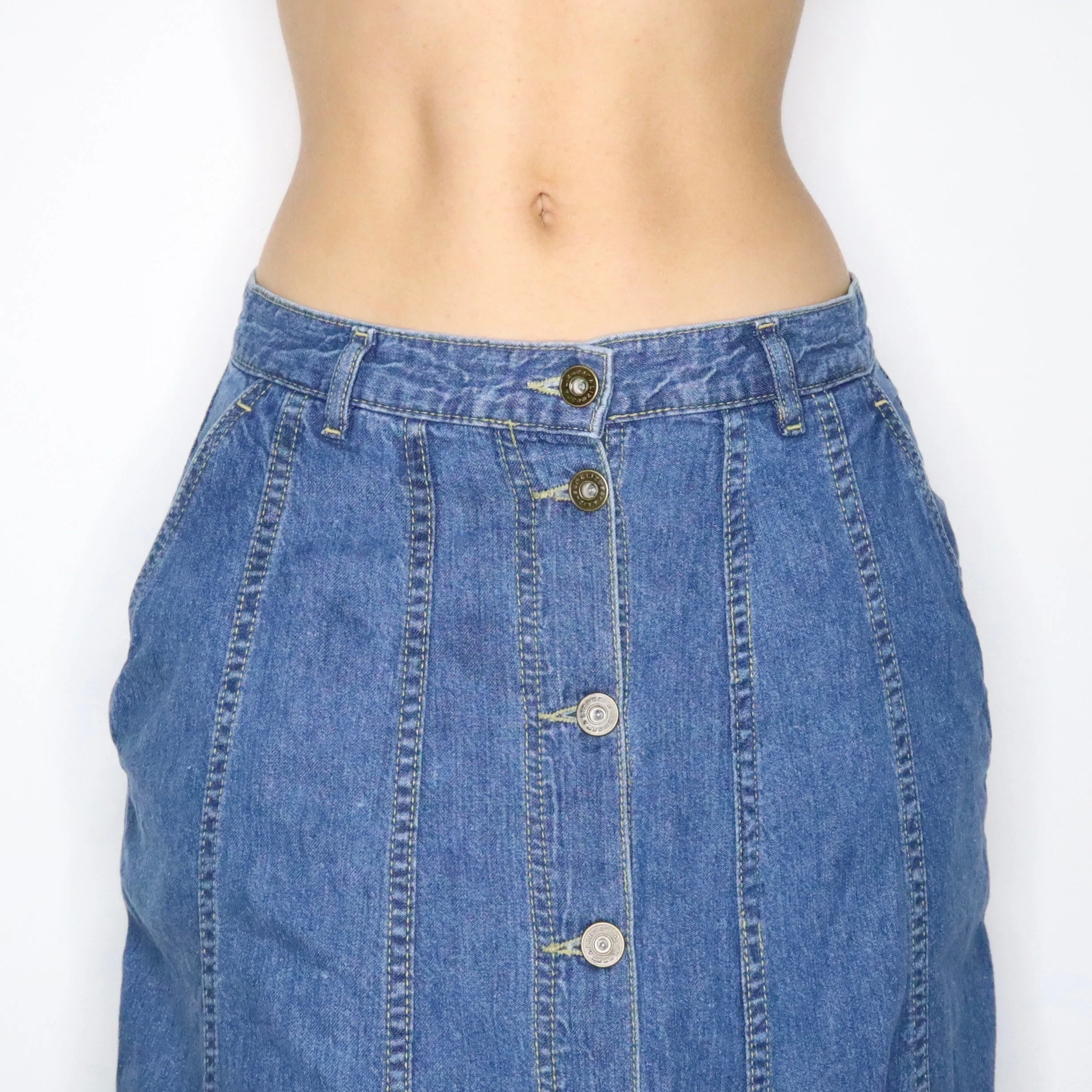90s Denim Maxi Skirt (M)