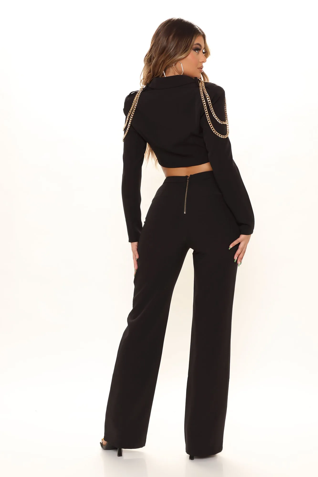 Anabella Blazer Set - Black