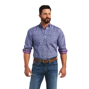 Ariat® Men's Wrinkle Free Slater Venus Blue Button Down Shirt 10040781