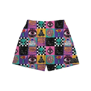 Athletic Mesh Shorts in Patchwork Shorts