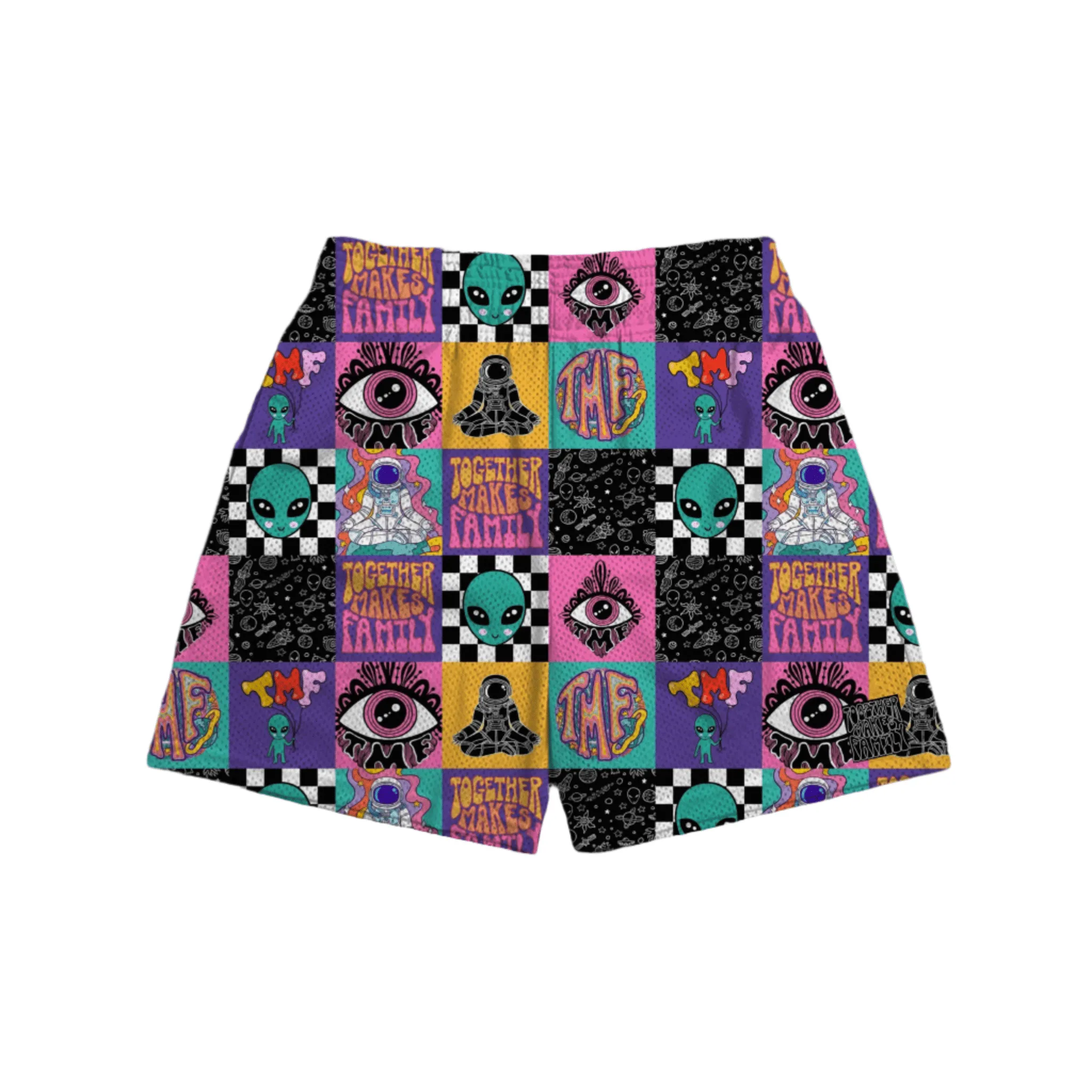 Athletic Mesh Shorts in Patchwork Shorts