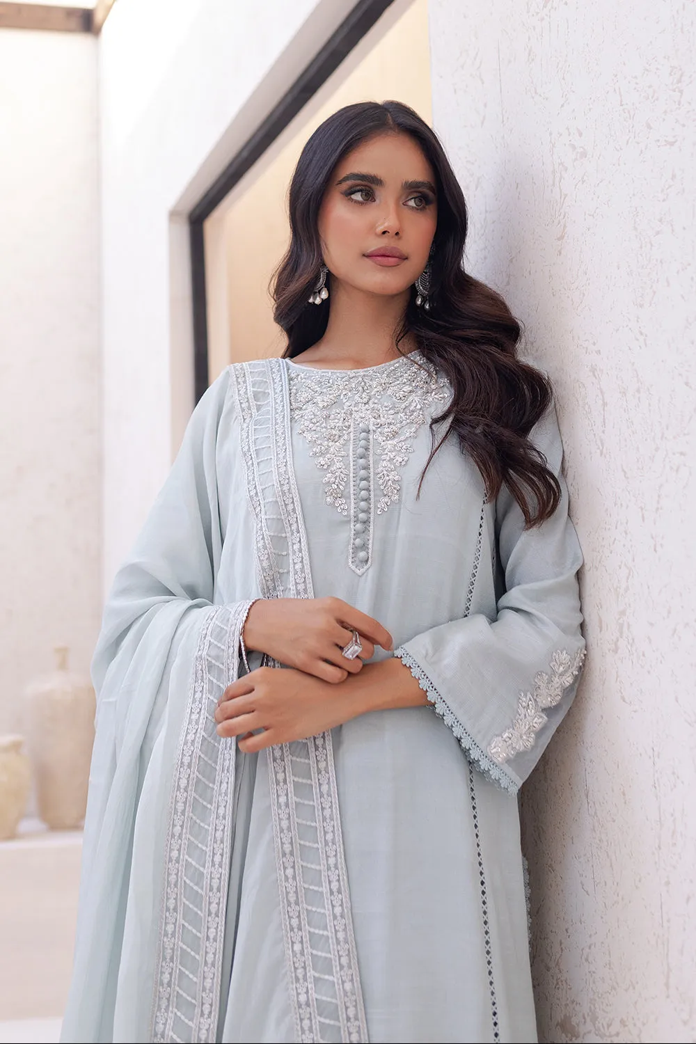 Azure | Ensembles Embroidered Formals | Moss Melody