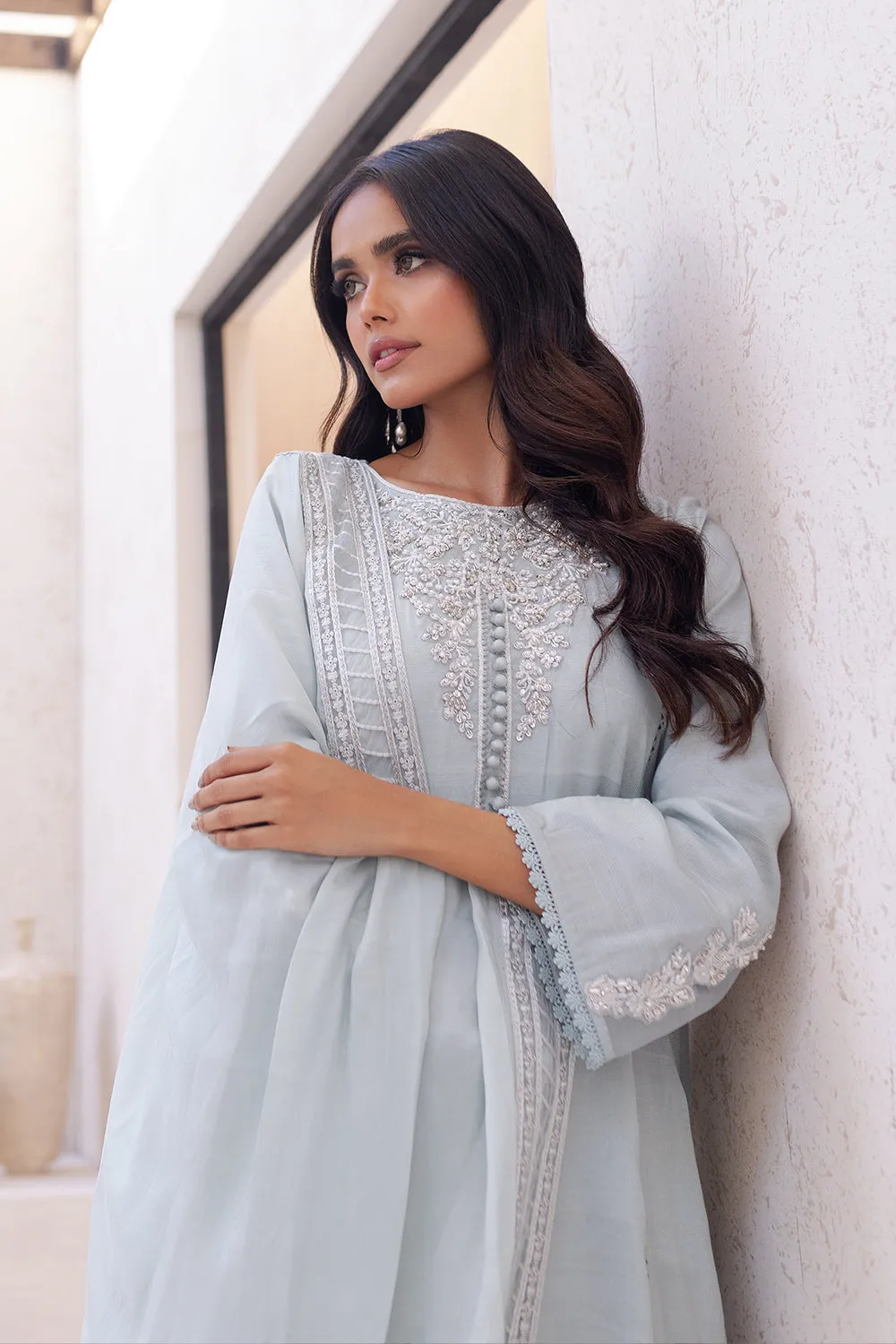 Azure | Ensembles Embroidered Formals | Moss Melody
