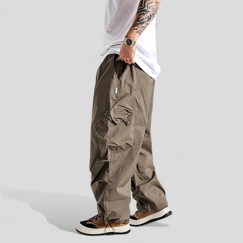 Baggy fit origami cargo pocket pant