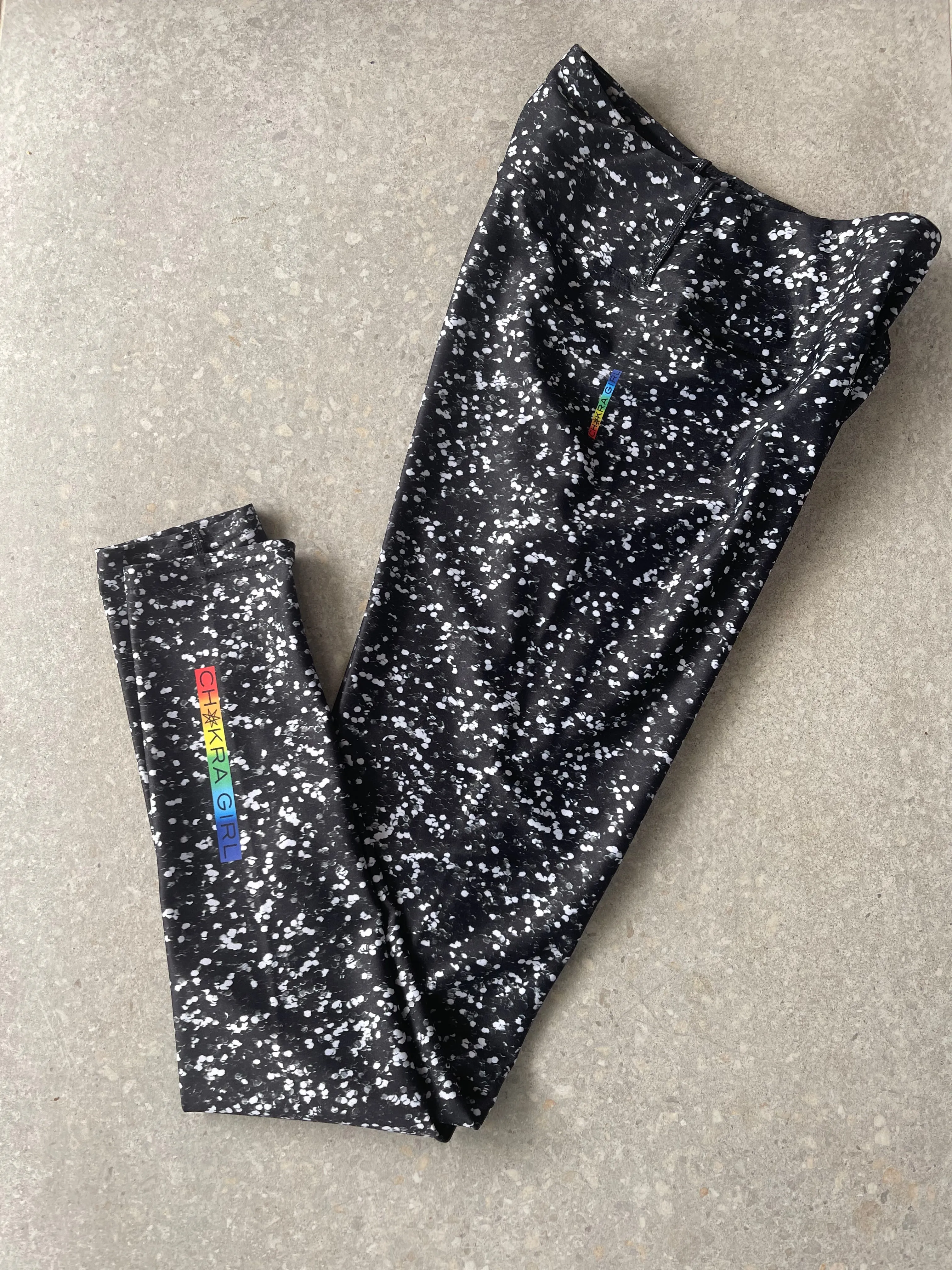 Black Glitter High Waist Yoga Leggings