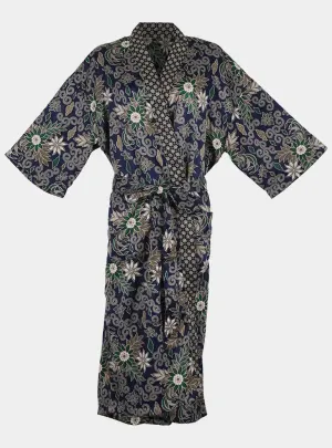 Blue Full Length Unisex Robe