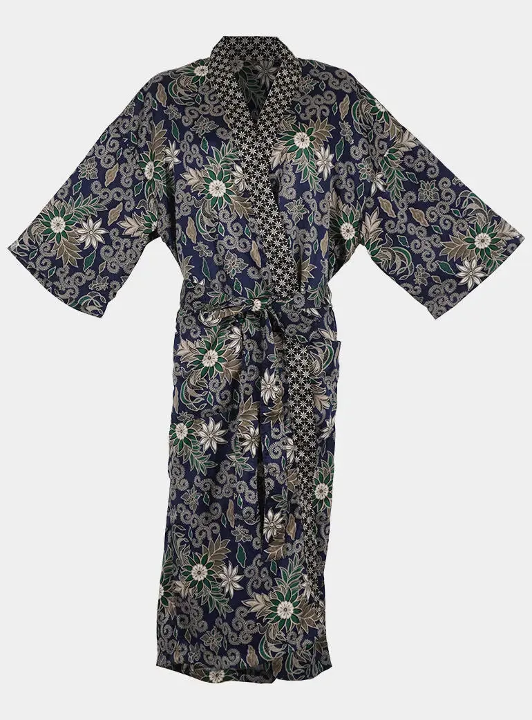 Blue Full Length Unisex Robe