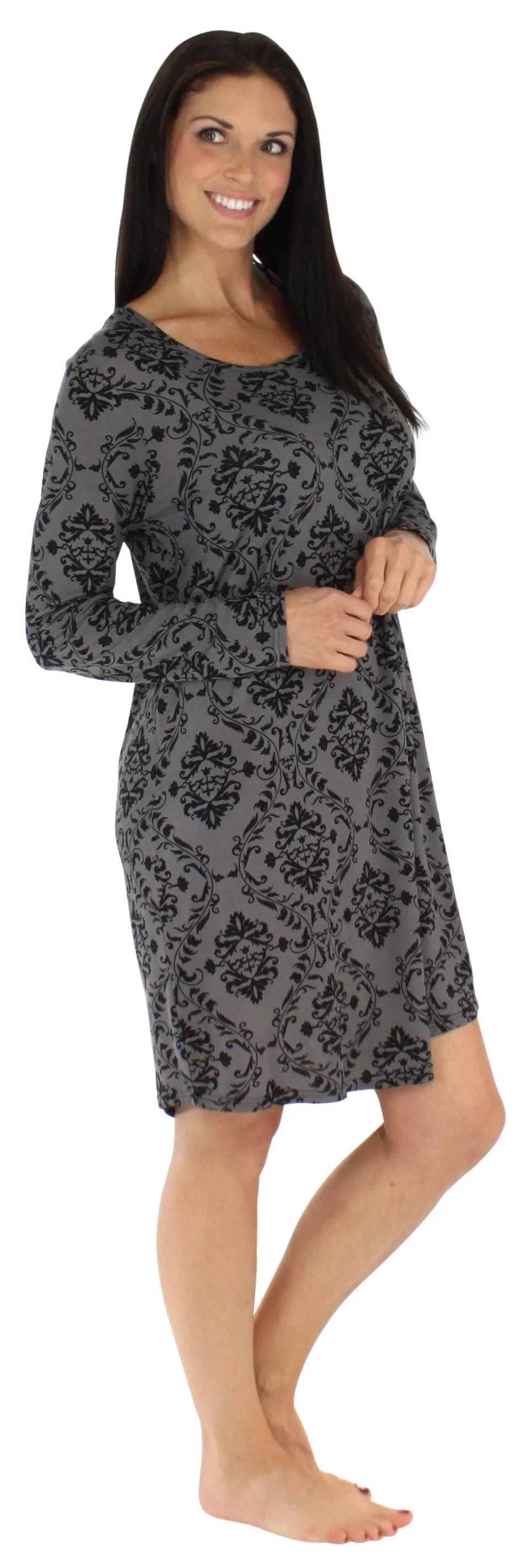bSoft Women’s Bamboo Jersey Long Sleeve Sleepshirt