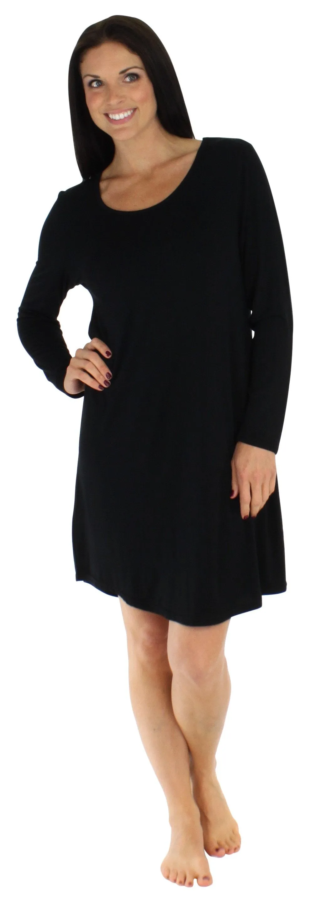 bSoft Women’s Bamboo Jersey Long Sleeve Sleepshirt