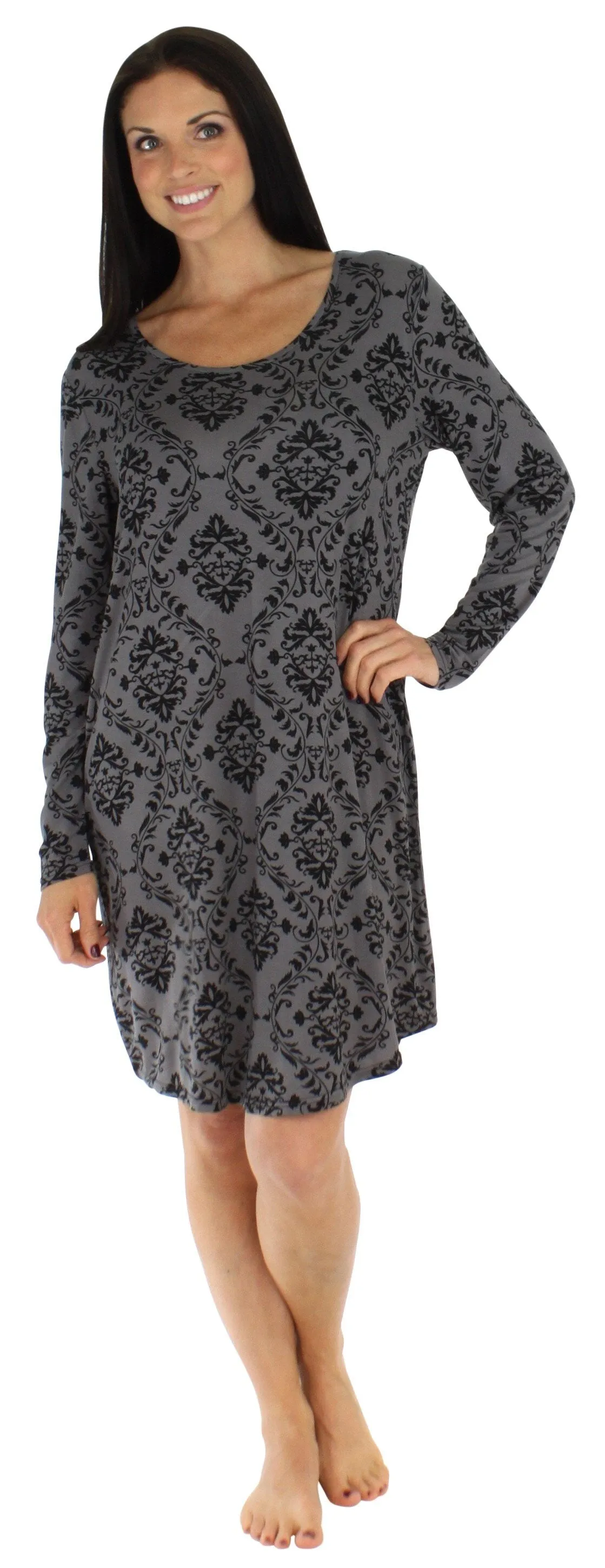 bSoft Women’s Bamboo Jersey Long Sleeve Sleepshirt
