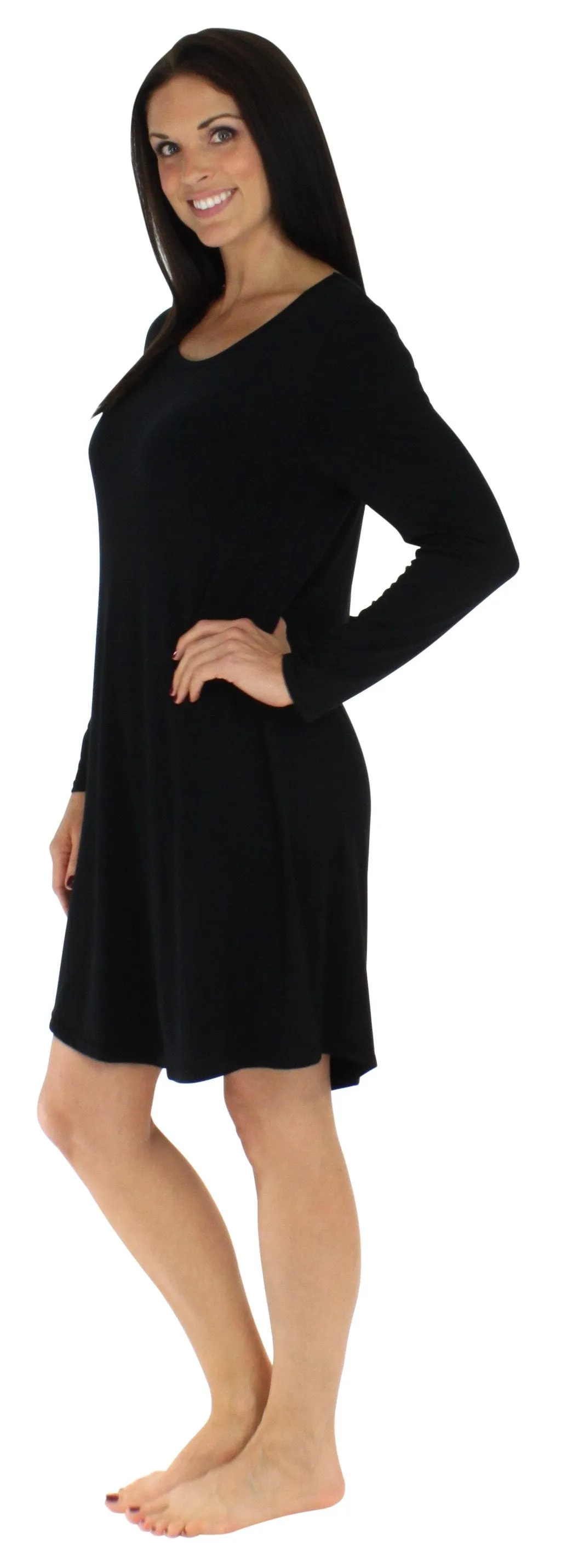 bSoft Women’s Bamboo Jersey Long Sleeve Sleepshirt