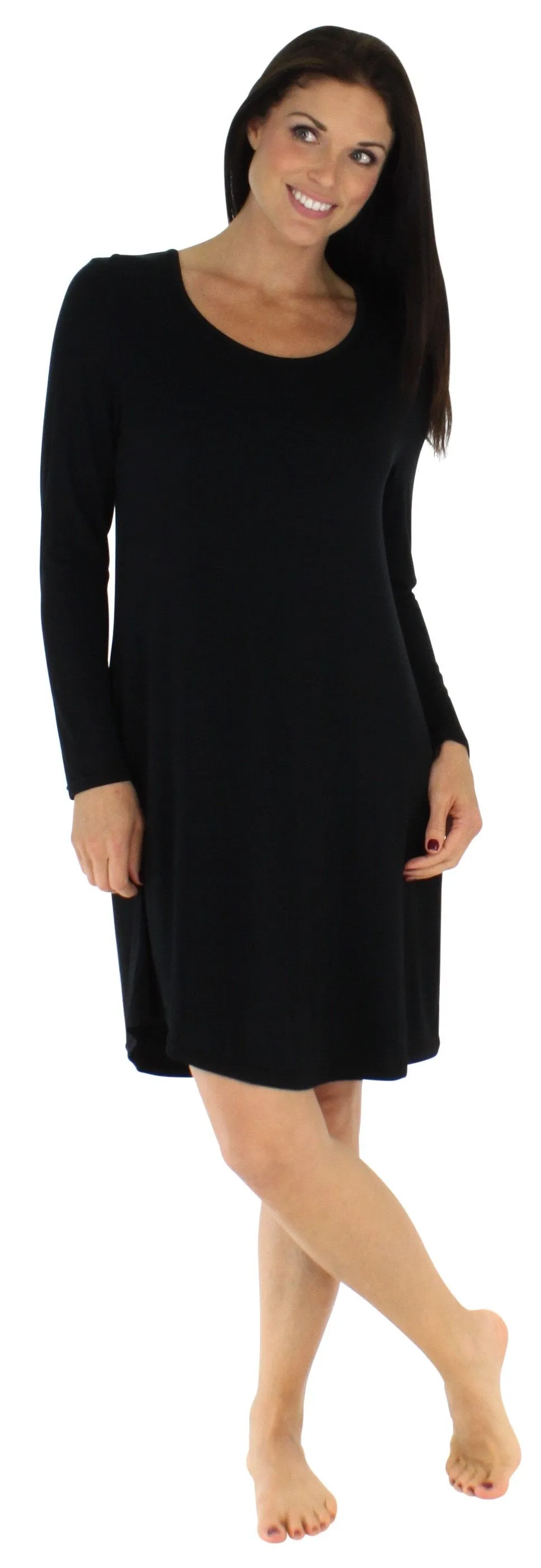 bSoft Women’s Bamboo Jersey Long Sleeve Sleepshirt
