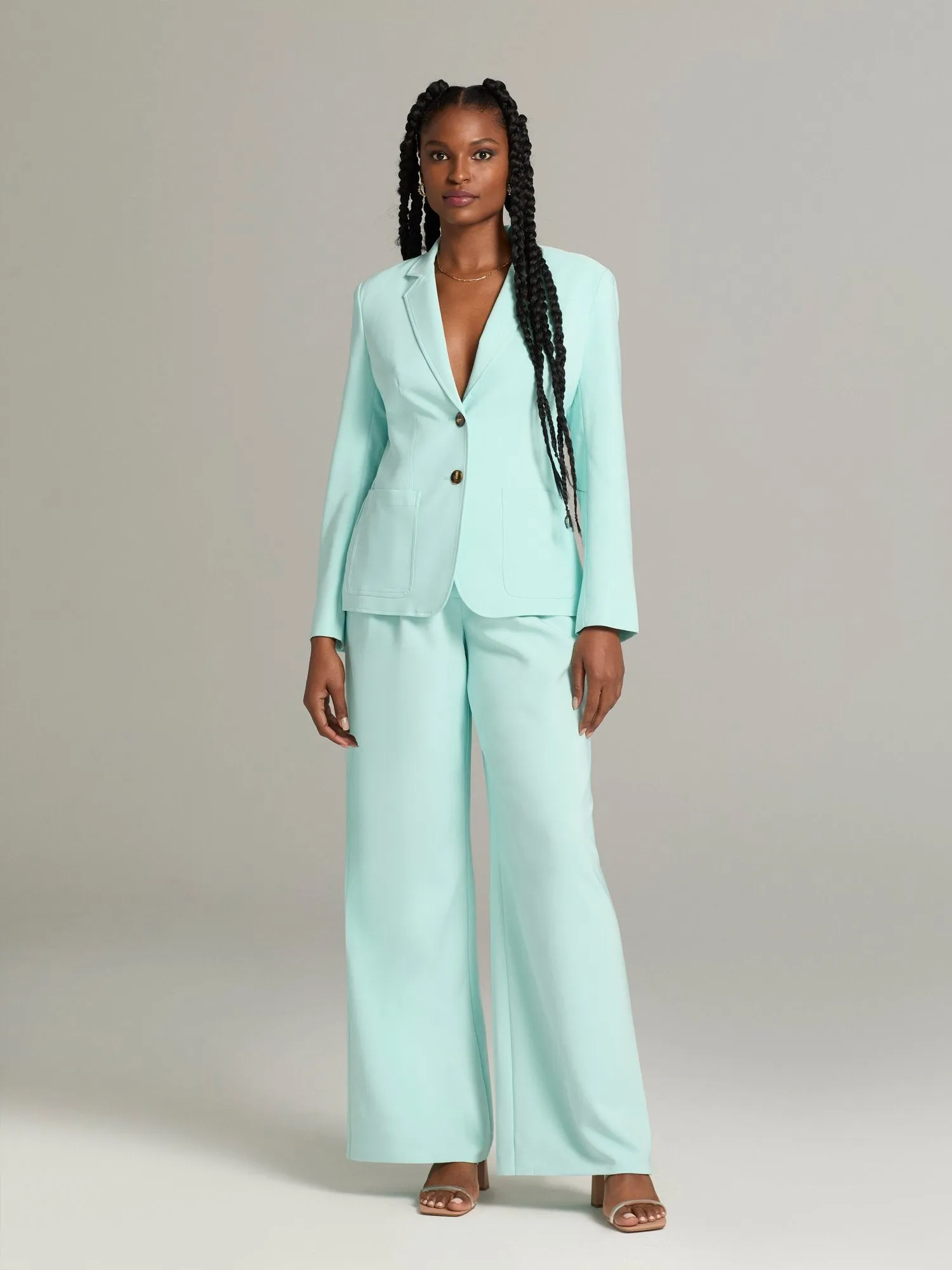 Caden Single-Breasted Notch Lapel Blazer