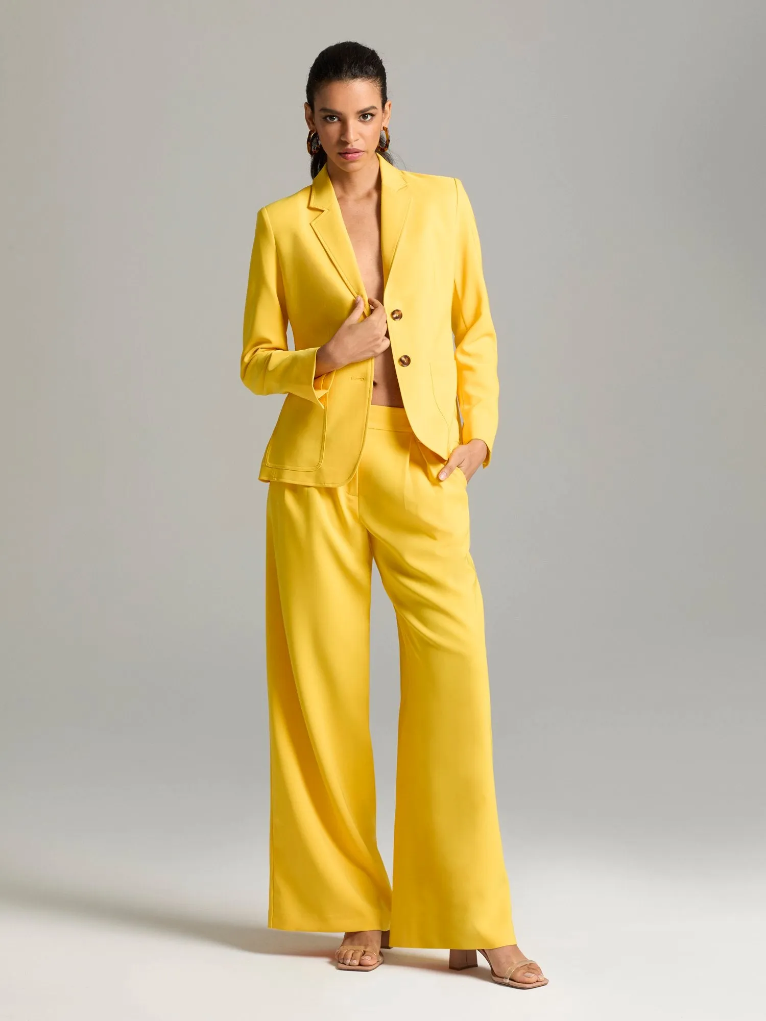 Caden Single-Breasted Notch Lapel Blazer