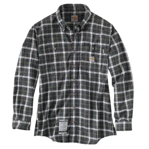 Carhartt Men's Moss Flame-Resistant Classic Plaid Shirt