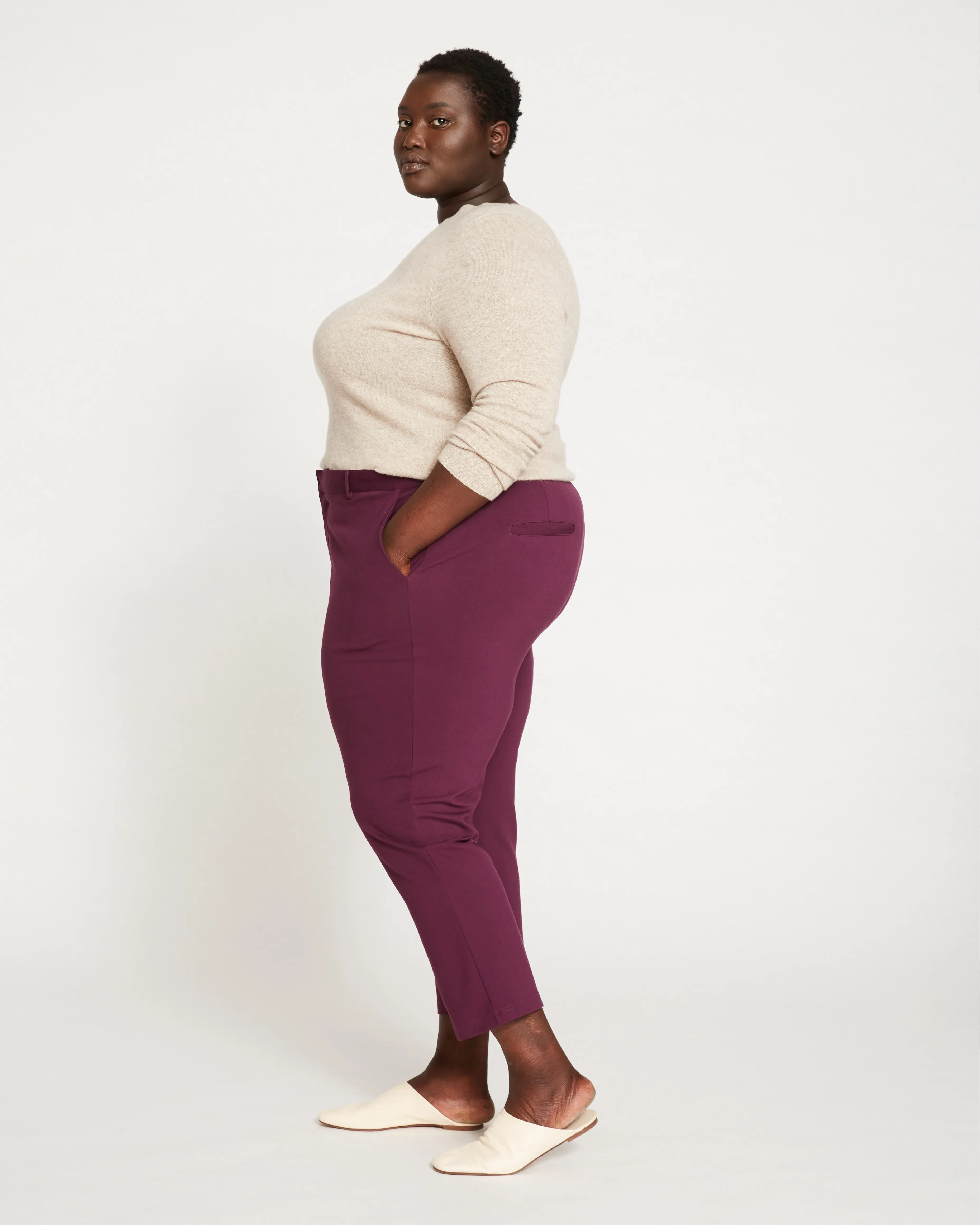 Cigarette Pants - Plum