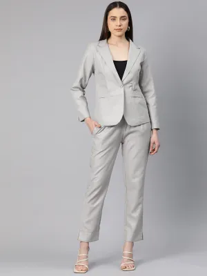 Cottinfab Women Single-Breasted Two-Piece Formal Suit