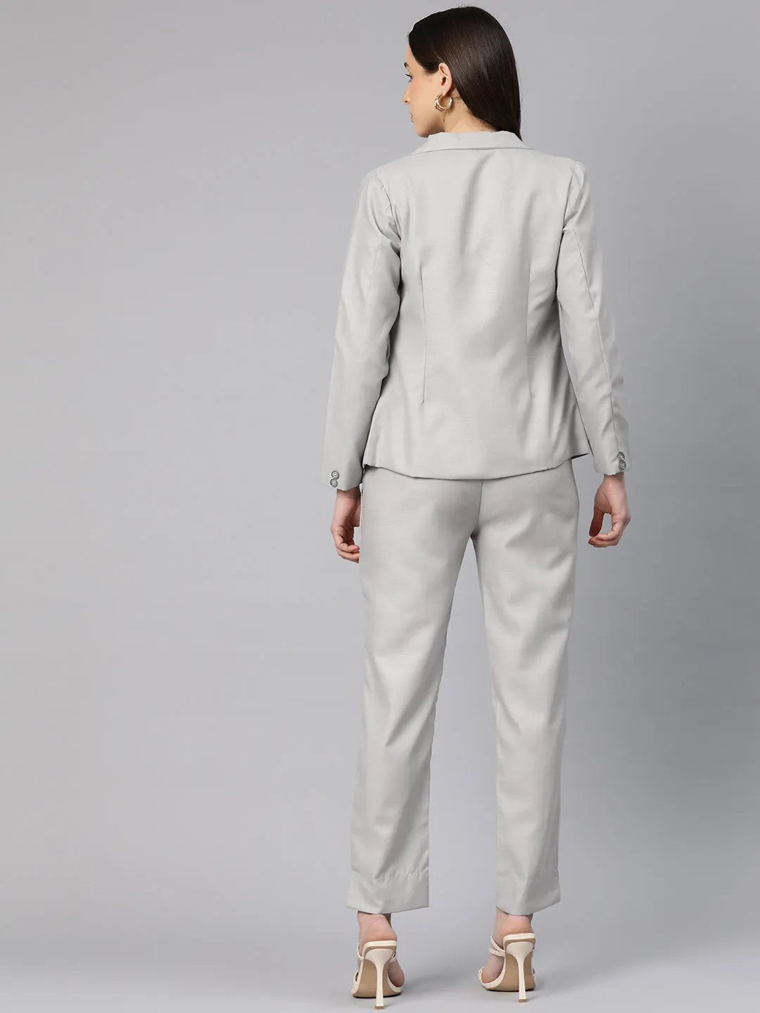 Cottinfab Women Single-Breasted Two-Piece Formal Suit