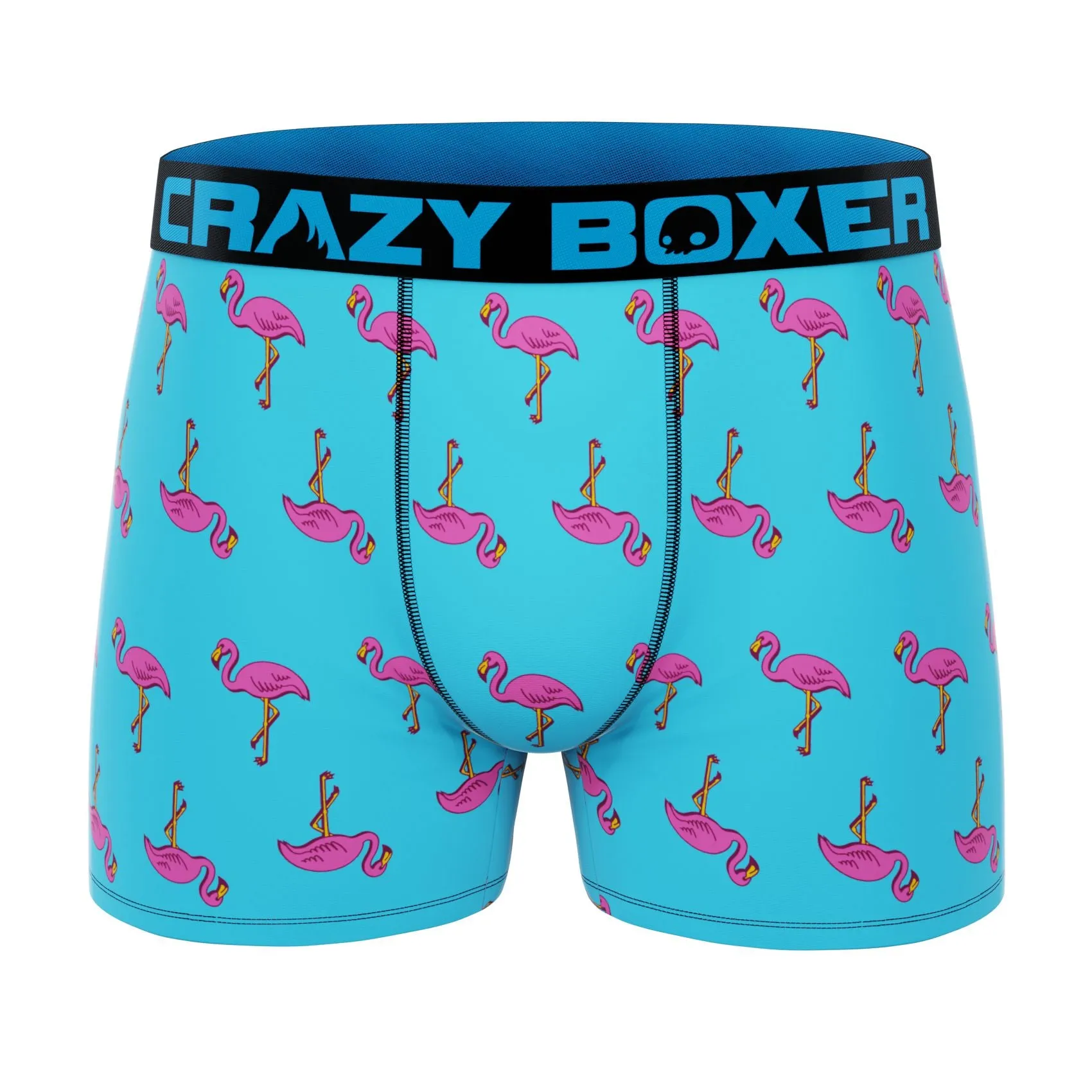 CRAZYBOXER Flamingo Cactus Men's Boxer Briefs (3 pack)