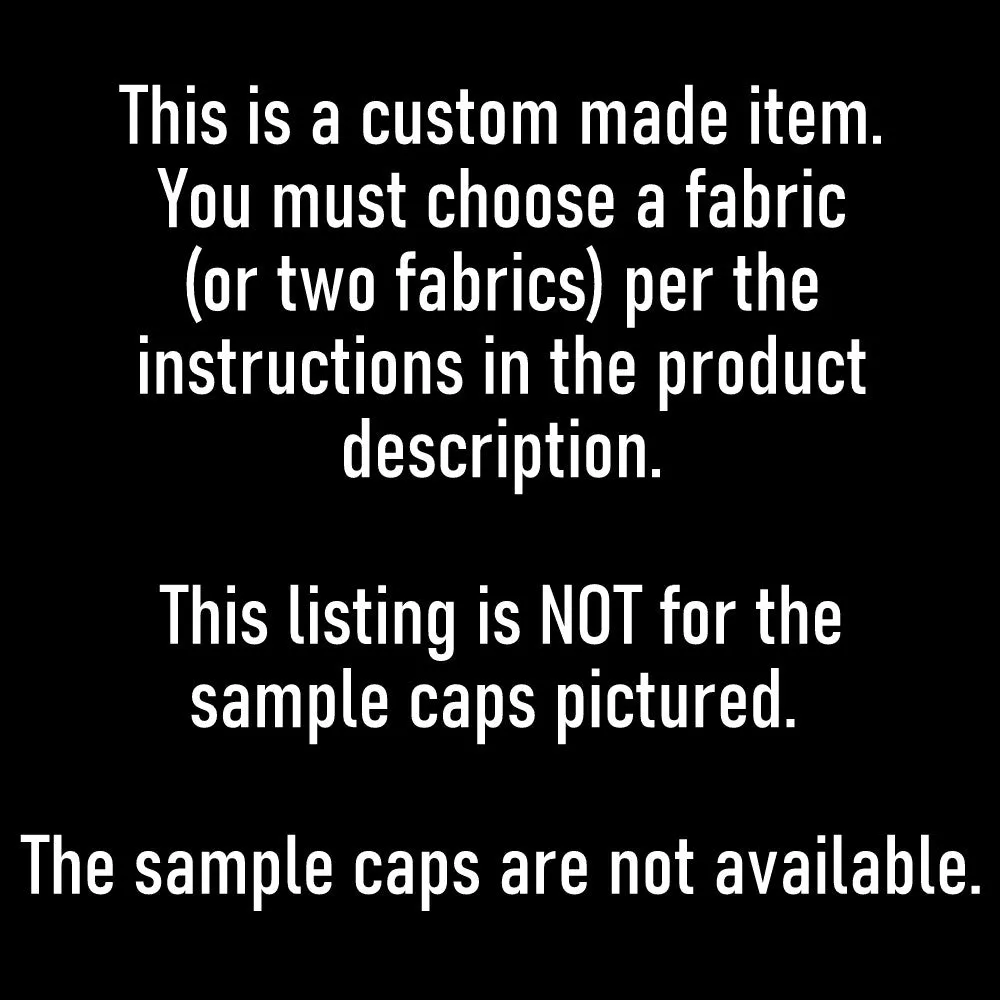Custom Made Scrub Cap, Surgical Cap. Pixie/Ponytail Style. Covers long hair. Religious headcovering. Personalization Available.