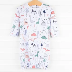 Dino Dreams Gown, White