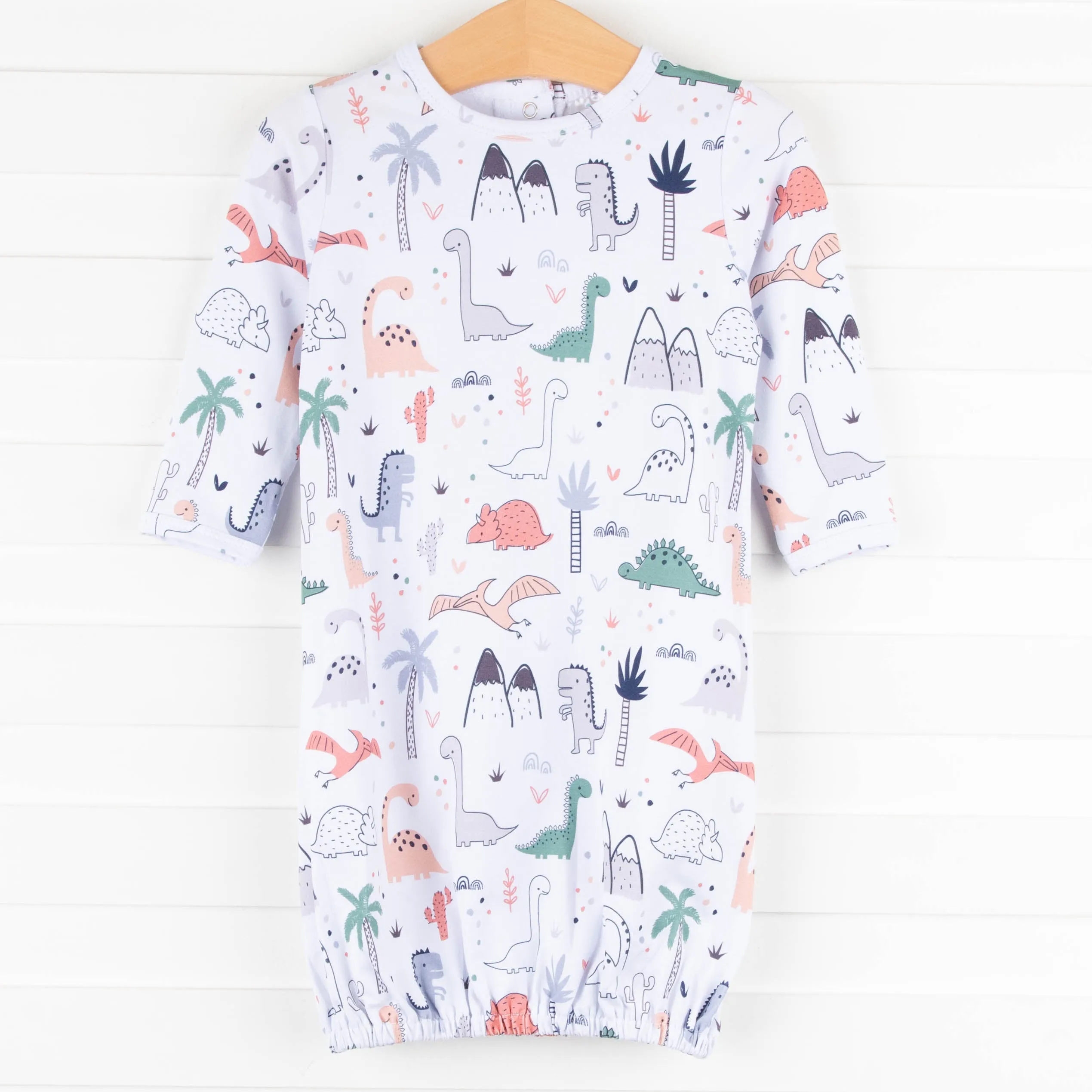 Dino Dreams Gown, White