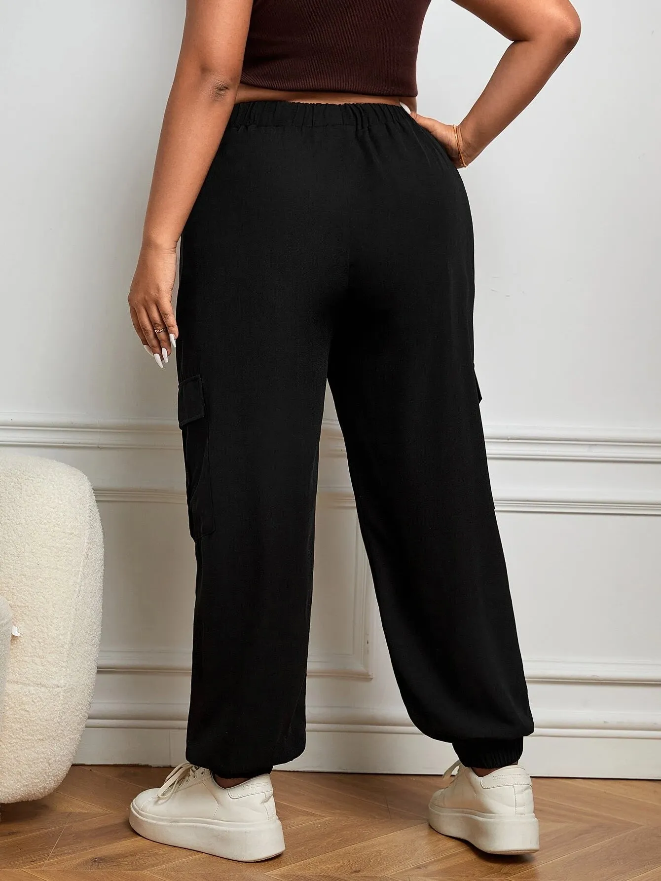Drawstring Natural Fit Waist Cargo Pant