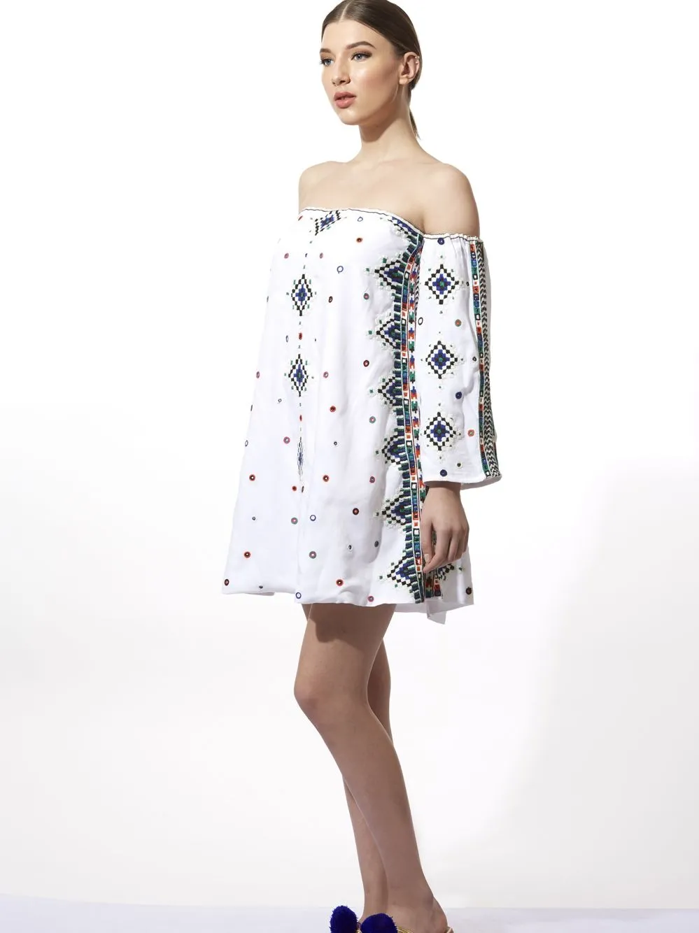 Embroidered Short Dress