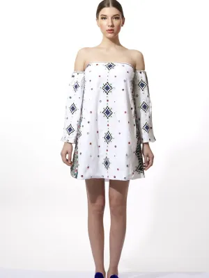 Embroidered Short Dress