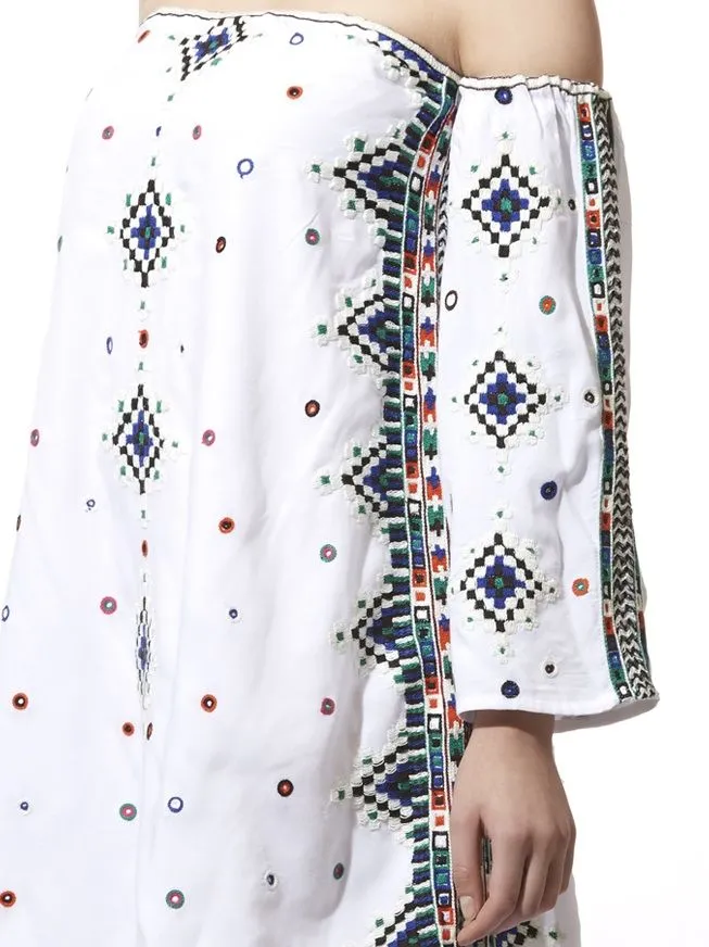 Embroidered Short Dress