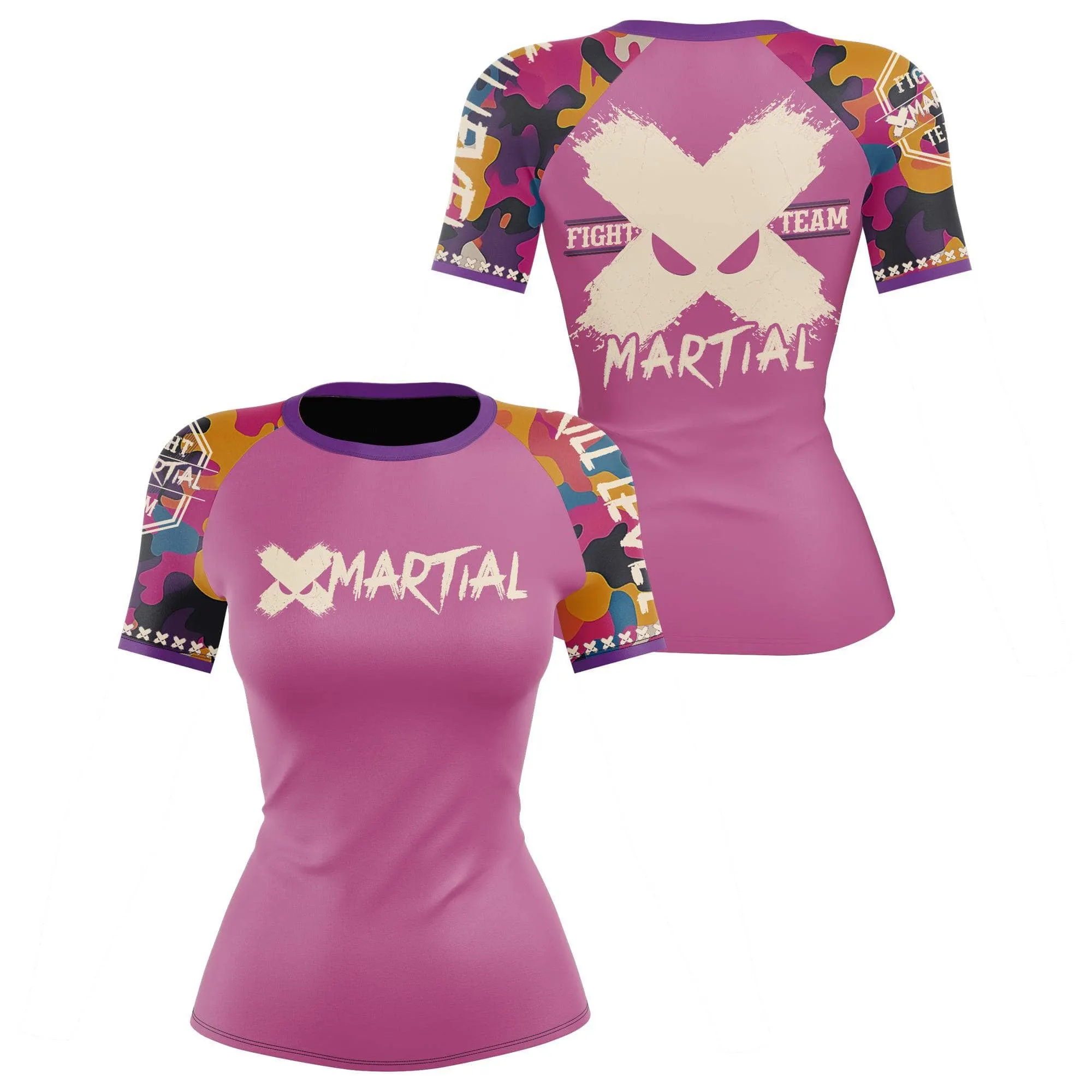 Funky Camo Fight Team Women's BJJ Rash Guard