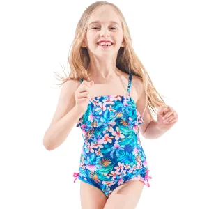Girls One Piece Swimsuit Tropical Bathing Suit