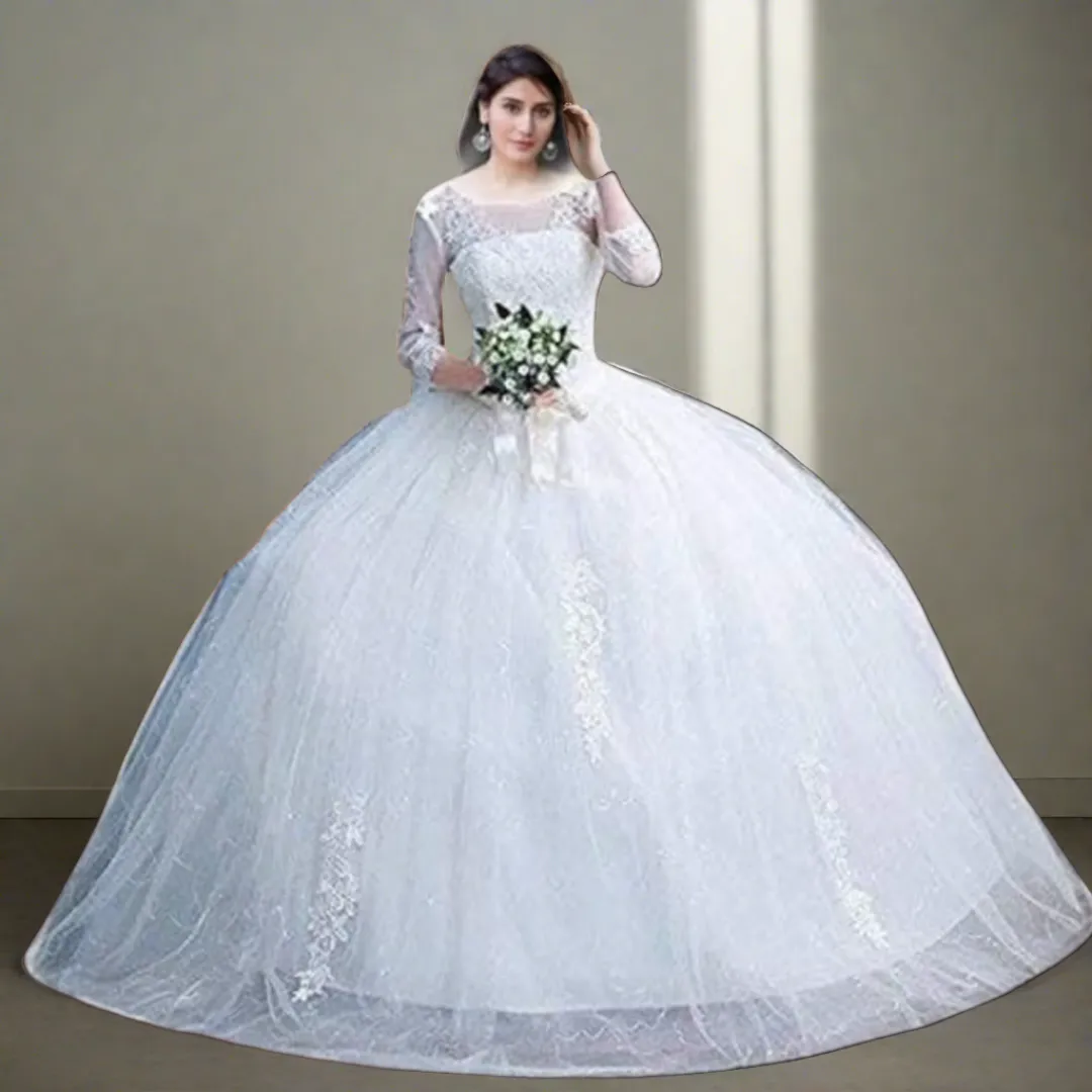 GownLink Christian Wedding Gowns Catholic gowns White wedding Frock GLC1702