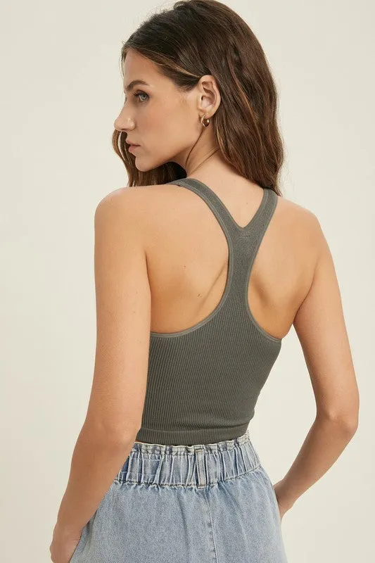 Grey Racerback Bralette