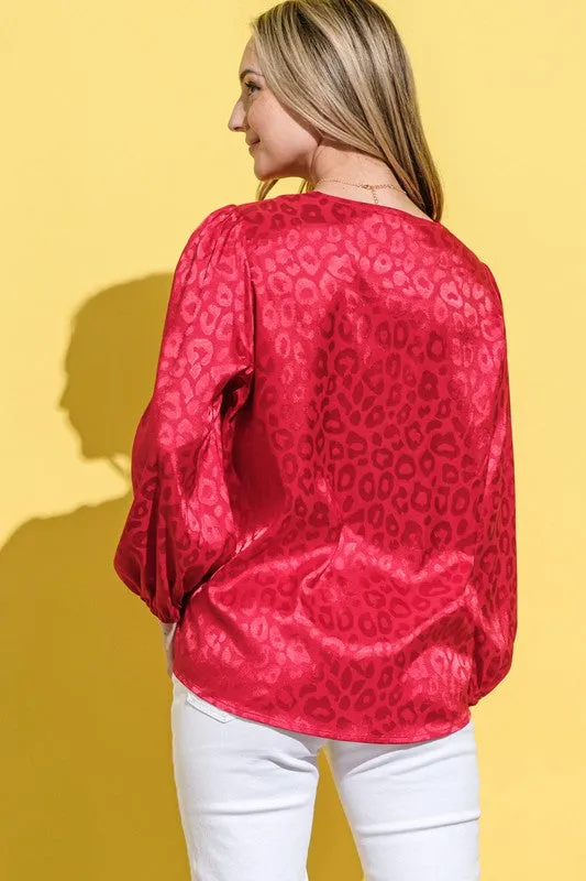 In Your Heart Leopard Blouse