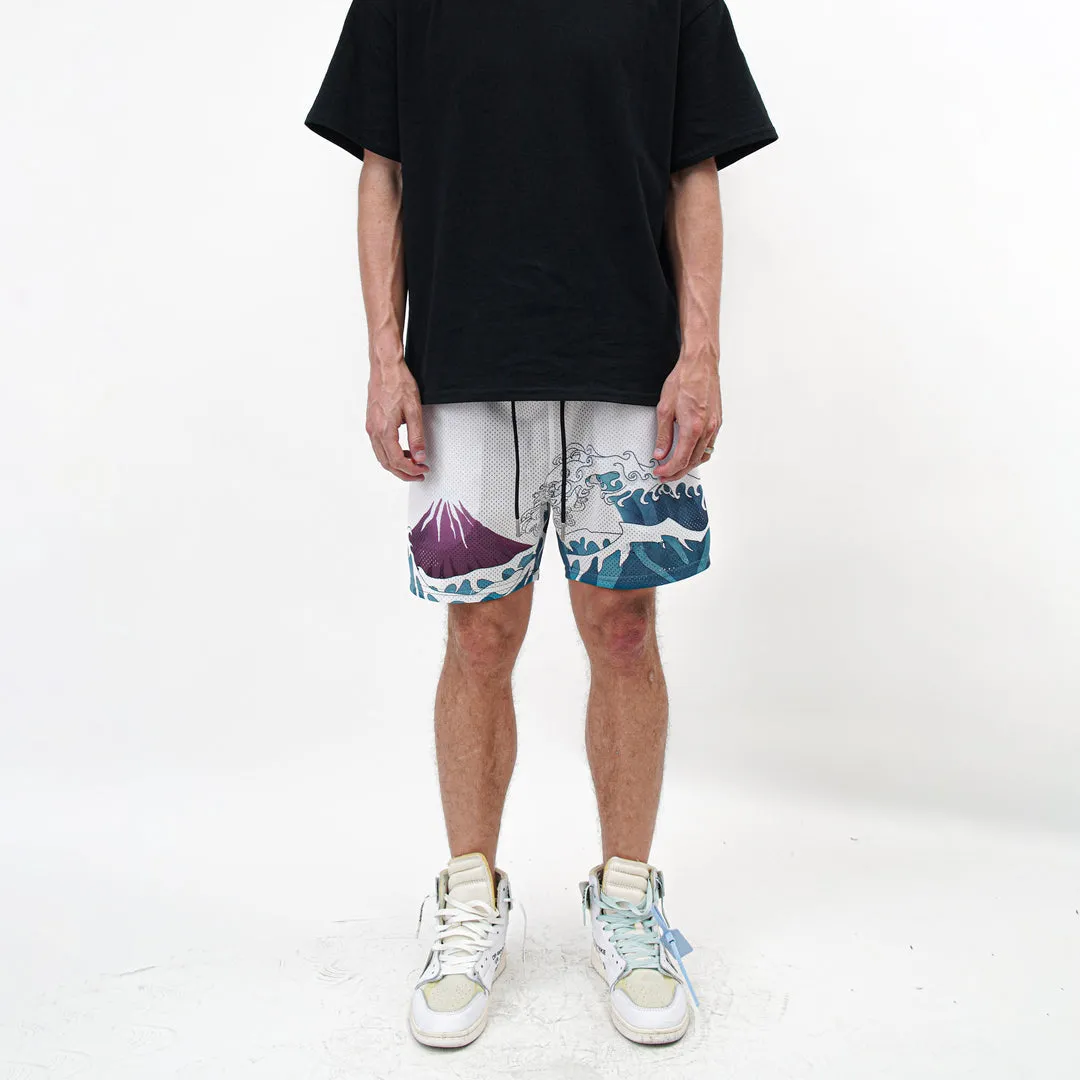Japanese trend casual mesh street shorts
