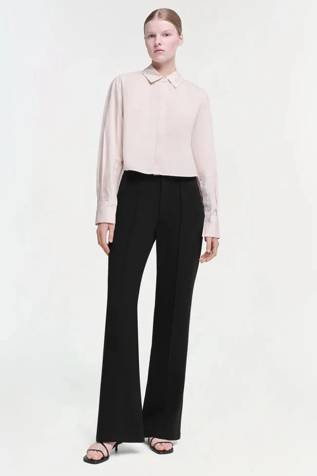 Jonathan Simkhai Renata Cropped Shirt in Sand