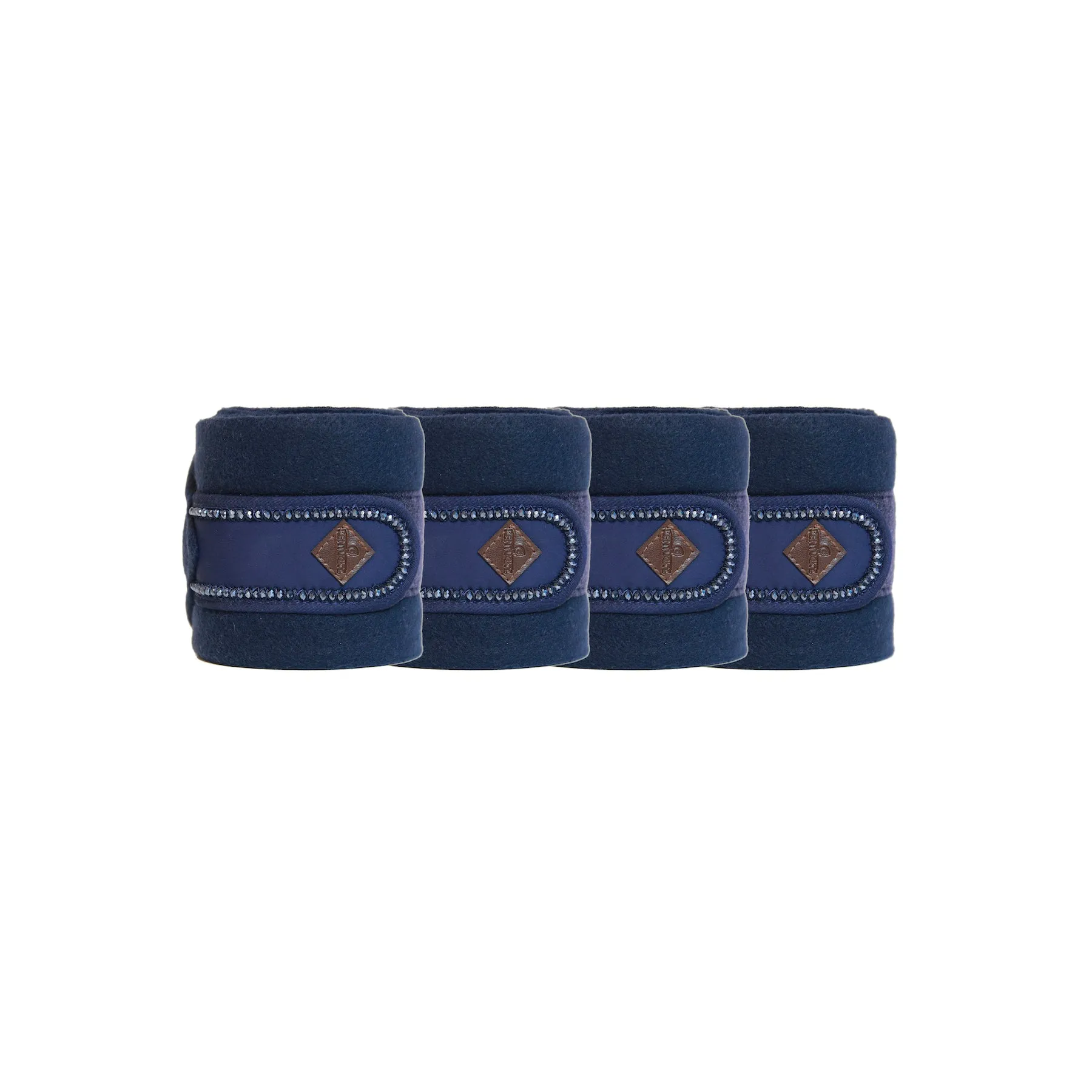 Kentucky Horsewear Polar Fleece Bandage Pearls, Navy, Full