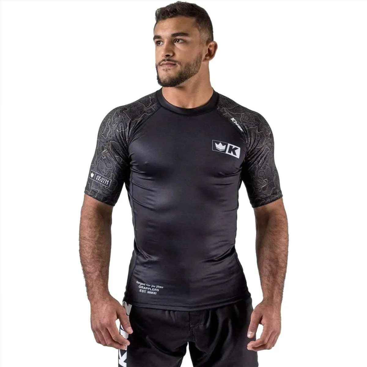 Kingz Apex Short Sleeve Rash Guard Black