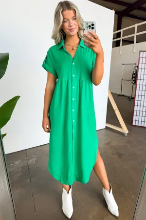 Larissah Button Down Midi Dress - FINAL SALE