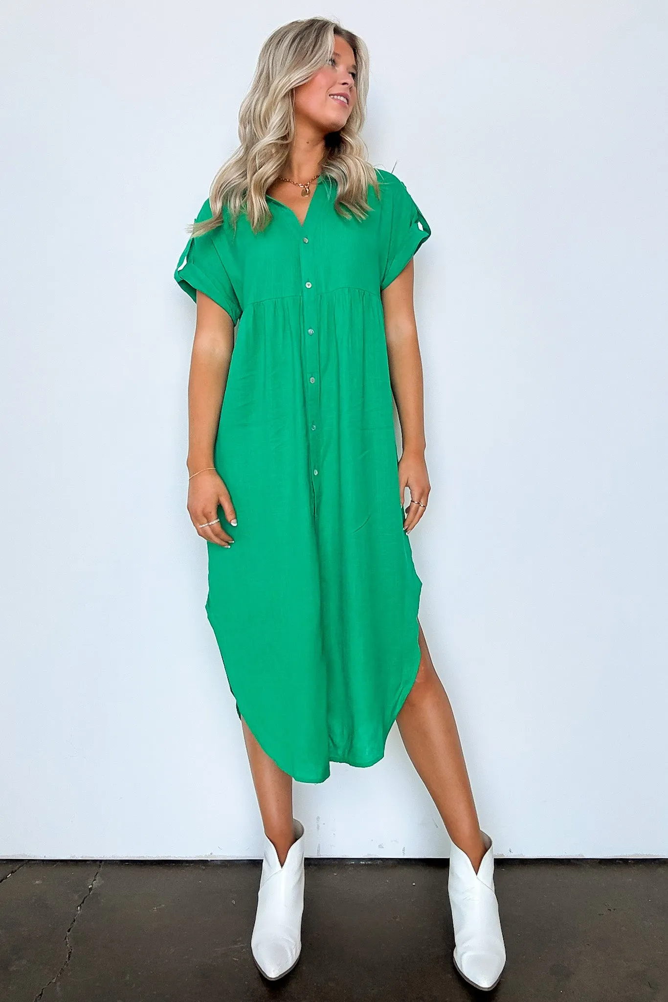 Larissah Button Down Midi Dress - FINAL SALE