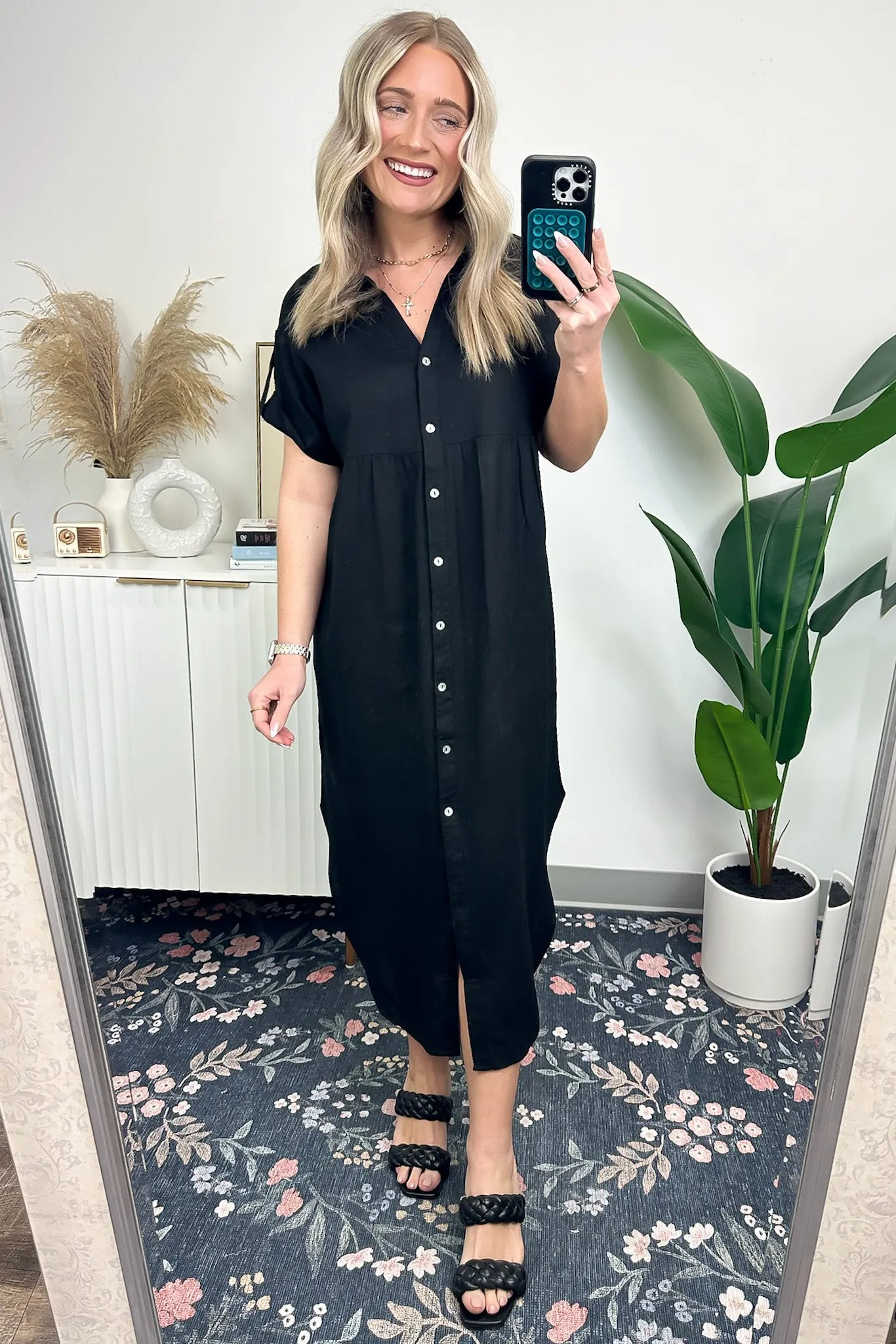 Larissah Button Down Midi Dress - FINAL SALE