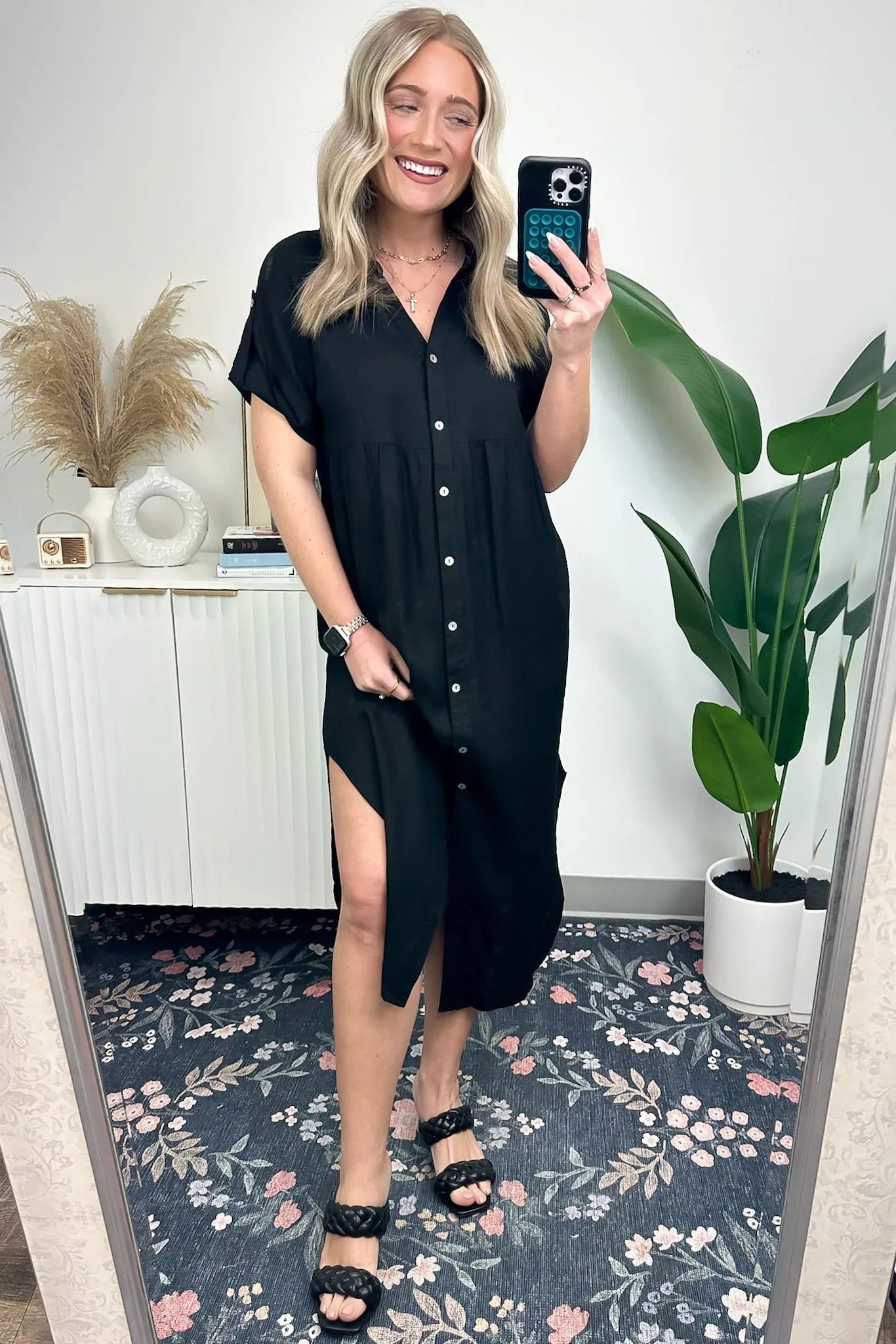 Larissah Button Down Midi Dress - FINAL SALE