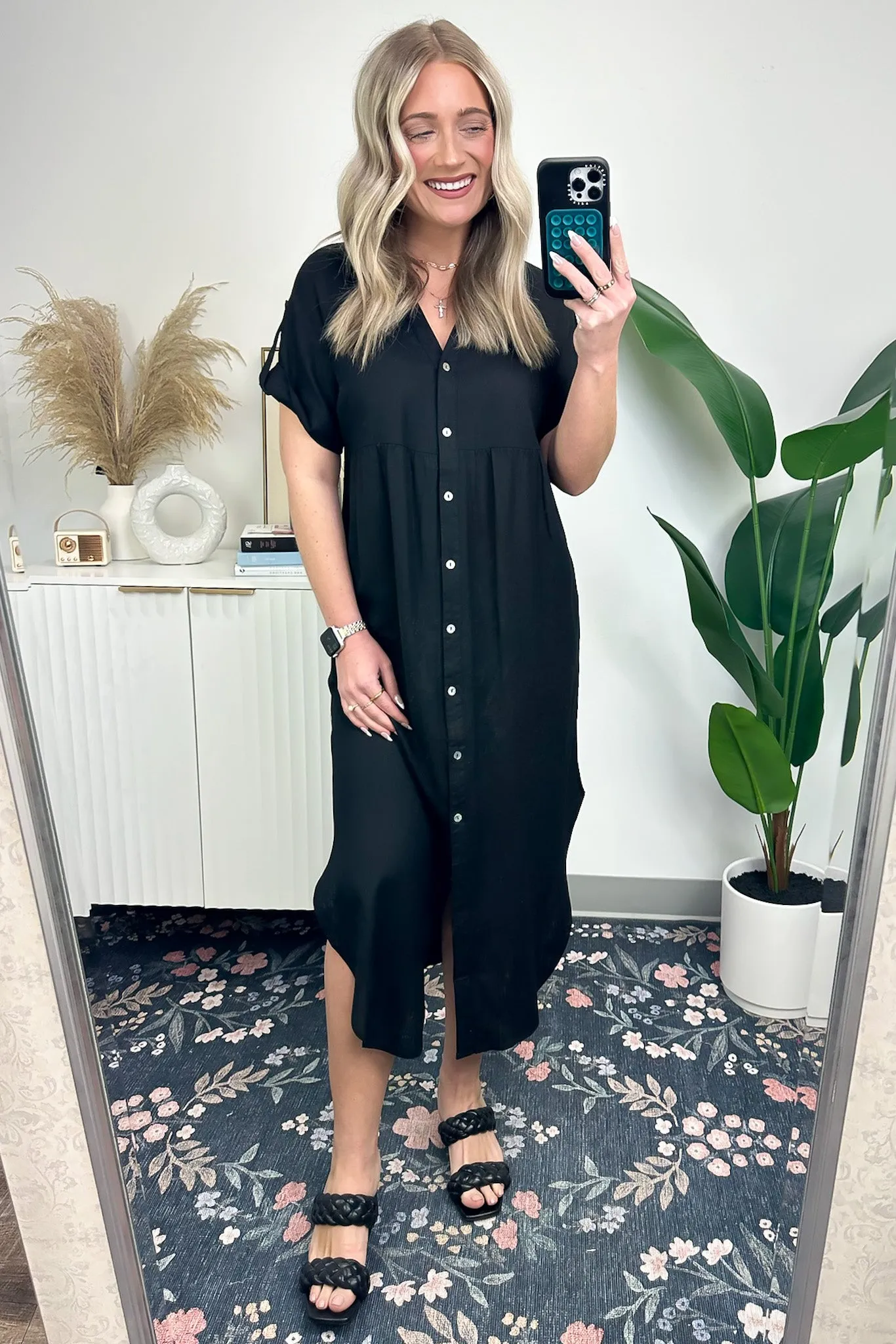 Larissah Button Down Midi Dress - FINAL SALE