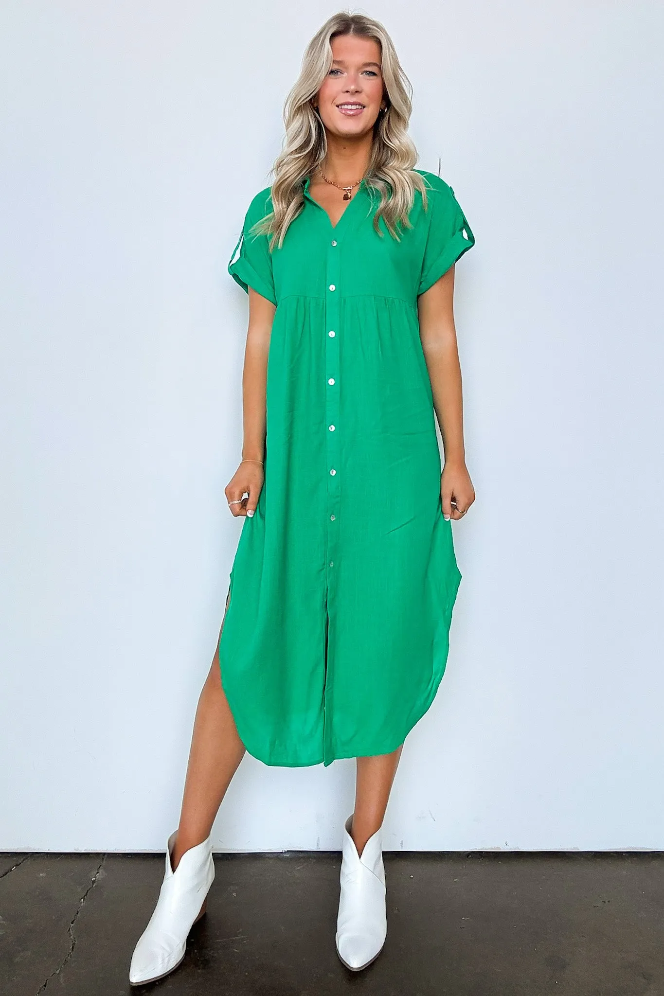 Larissah Button Down Midi Dress - FINAL SALE