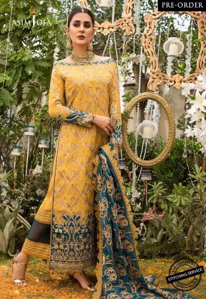 Latest Designer Chiffon Dress in Mustard Color # C2001
