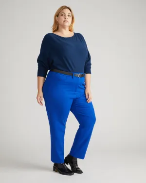 Long Cigarette Ponte Pants - Tanzanite